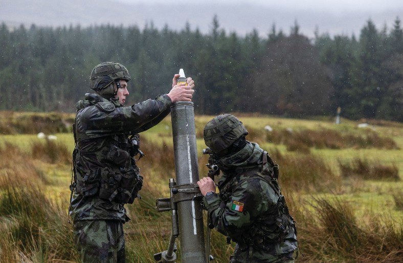 Live fire exercise conducted by Irish Defence Forces Artillery School at Glen of Imaal range in County Wicklow, Ireland, March 15, 2023 (CourtesyIrish Defence Forces)